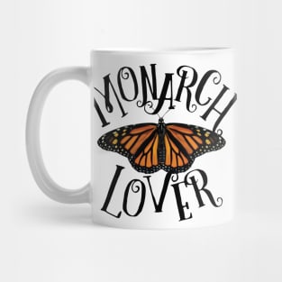 Monarch Butterfly Lover Wordmark Mug